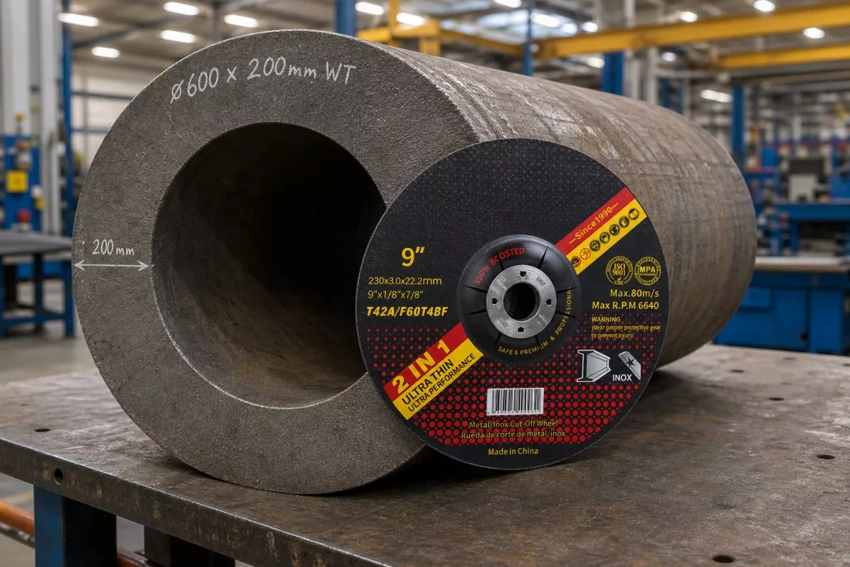 Tarcza do cięcia metalu 230 mm, grubość 3,0 mm, do dużych szlifierek kątowych, do cięcia rur stalowych i ciężkich profili metalowych