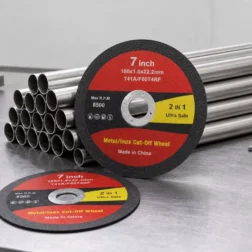 7-calowa, 180 mm, 1,6 mm ultracienka tarcza do cięcia rur ze stali nierdzewnej — płaska tarcza T41A do użytku z szlifierkami kątowymi do metalu i stali nierdzewnej