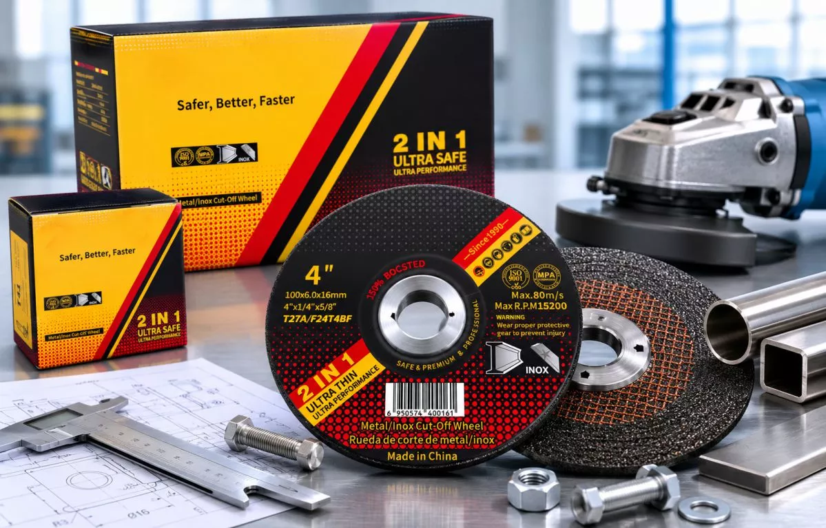 Tarcza szlifierska z żywicy 100mm, 15200 RPM, do intensywnego wygładzania krawędzi na kompaktowych szlifierkach