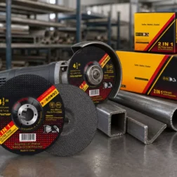 4 1/2 calowa tarcza do cięcia heavy duty 115×3,0×22,2mm używana na szlifierce kątowej 115mm do cięcia rur i profili ze stali węglowej i nierdzewnej.